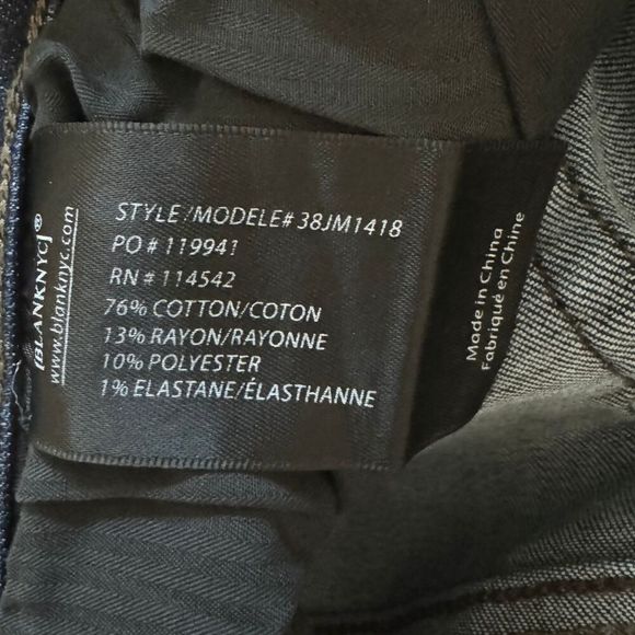 BLANK NYC Mens Stanton Straight Leg Dark Wash Jeans Stretch Denim NWT 32 x 32 - Picture 7 of 9